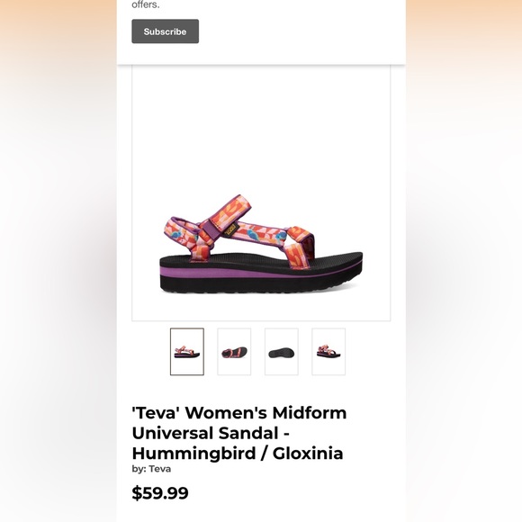 'Teva' Women's Midform Universal Sandal - Hummingbird / Gloxinia - Picture 4 of 4